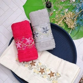 تصویر 4 از حوله دست و صورت عروس الیاف طبیعی مقاوم در شستشو